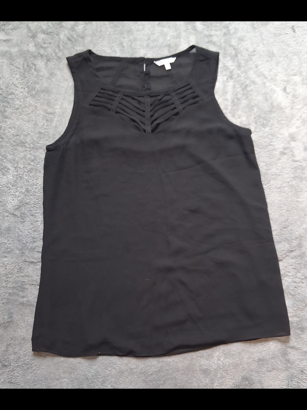 Naked Zebra Black Sleeveless Top Medium